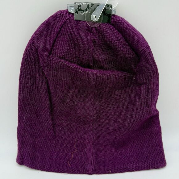 Beanie With Wired Removable Integrated Speakers & Microphone Purple 3.5 Jack - Picture 2 of 4